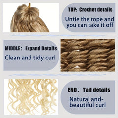 Extra Long Curly Brown Hair Extension Clip-In 60cm Synthetic Fiber