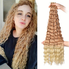 Extra Long Curly Brown Hair Extension Clip-In 60cm Synthetic Fiber