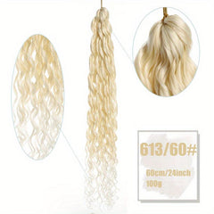 Extra Long Curly Brown Hair Extension Clip-In 60cm Synthetic Fiber