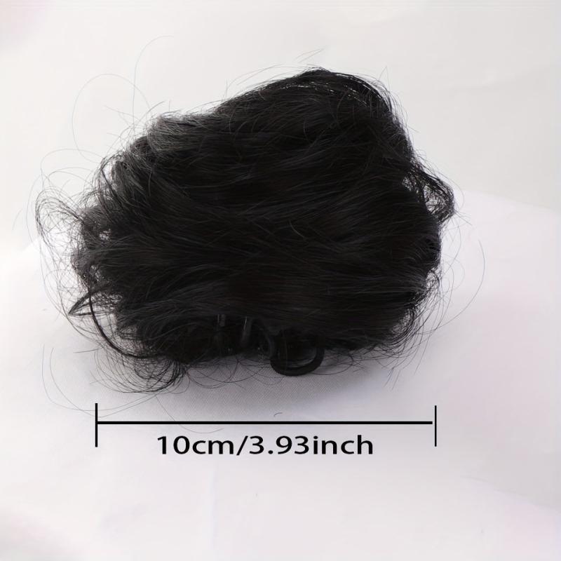 Cosplay Claw Ponytail Messy Bun Donut Curly Hair Clip High Temperature Fiber