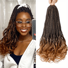 French Curl Crochet Hair, 35 Pack, Synthetic Hair, Curly Wavy Ends