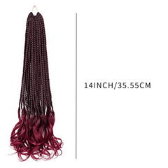 French Curl Crochet Hair, 35 Pack, Synthetic Hair, Curly Wavy Ends