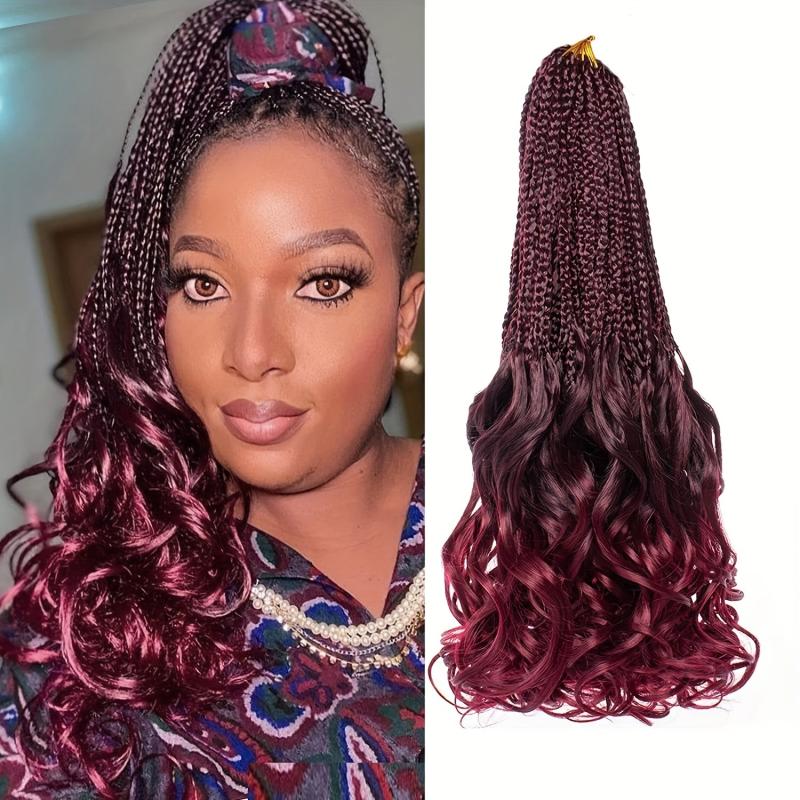 French Curl Crochet Hair, 35 Pack, Synthetic Hair, Curly Wavy Ends
