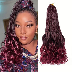 French Curl Crochet Hair, 35 Pack, Synthetic Hair, Curly Wavy Ends
