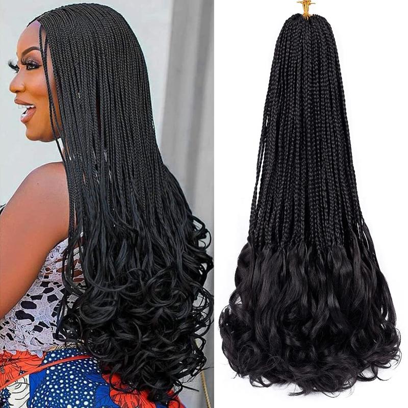 French Curl Crochet Hair, 35 Pack, Synthetic Hair, Curly Wavy Ends