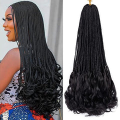 French Curl Crochet Hair, 35 Pack, Synthetic Hair, Curly Wavy Ends