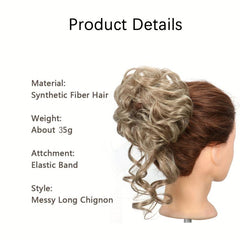 Messy Bun Hair Piece Tousled Updo Hair Bun Extensions