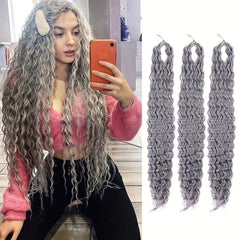 76 2 Cm Synthetic Afro Curly Water Wave Braiding Hair Crochet Braids Extensions