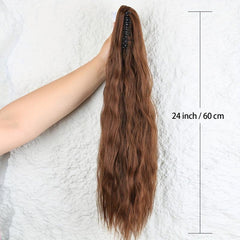 Long Wavy Claw Clip Ponytail Hair Extensions 60 Heat Resistant Daily Party