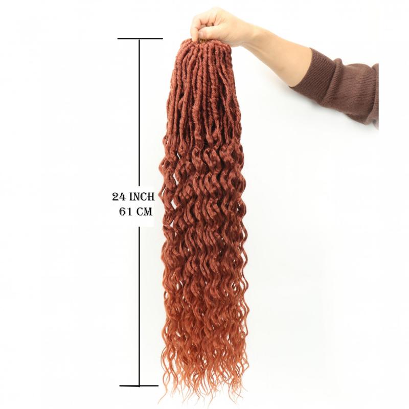 Pre-looped Long Goddess Locs Crochet Hair 60 Faux Locs Crochet Hair