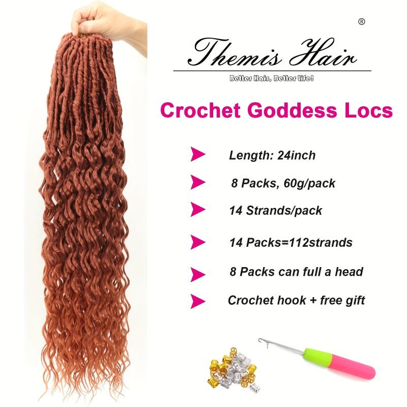 Pre-looped Long Goddess Locs Crochet Hair 60 Faux Locs Crochet Hair