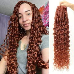 Pre-looped Long Goddess Locs Crochet Hair 60 Faux Locs Crochet Hair