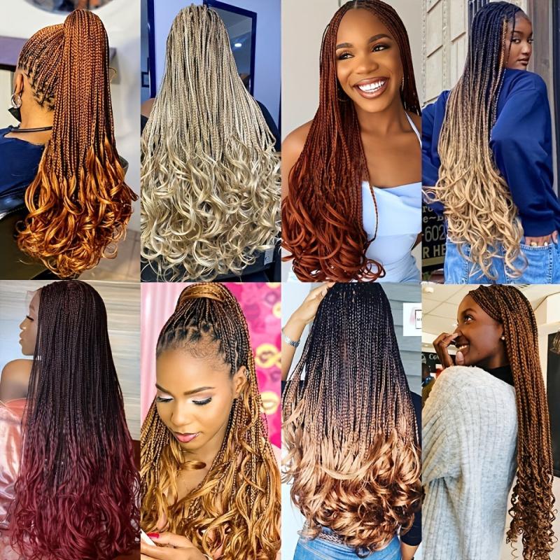Crochet Braids Ponytail Hair Extensions French Curl Braiding Hair