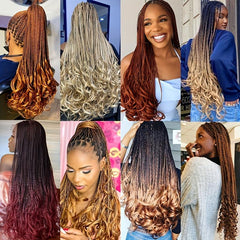 Crochet Braids Ponytail Hair Extensions French Curl Braiding Hair
