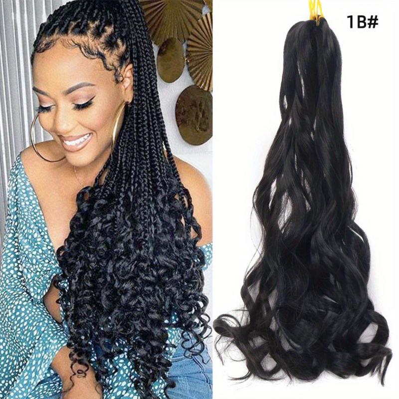 Crochet Braids Ponytail Hair Extensions French Curl Braiding Hair