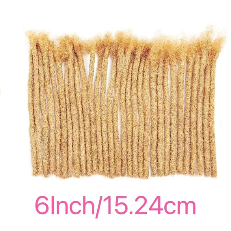 30 Pcs 6-18 Inch Real Human Hair Afro Kinkys Bulk Dreadlock Extensions