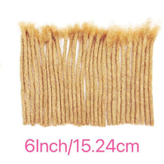 30 Pcs 6-18 Inch Real Human Hair Afro Kinkys Bulk Dreadlock Extensions