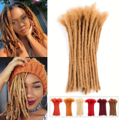 30 Pcs 6-18 Inch Real Human Hair Afro Kinkys Bulk Dreadlock Extensions