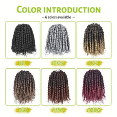 Passion Twist Crochet Hair 20-32cm Pre Twisted Short Extensions
