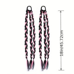 3 Strand Braid Ponytail Elastic Hair Rope Synthetic Extensions