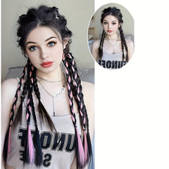 3 Strand Braid Ponytail Elastic Hair Rope Synthetic Extensions