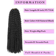 Passion Twist Hair 45 72 Cm 1 Pack Water Wave Crochet Hair for Women