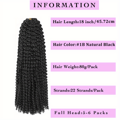 Passion Twist Hair 45 72 Cm 1 Pack Water Wave Crochet Hair for Women