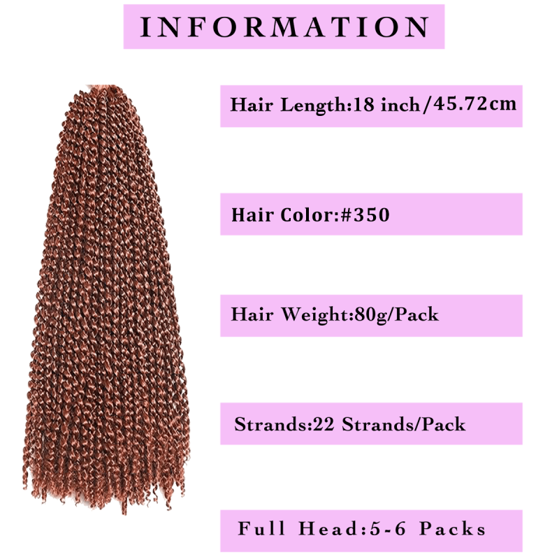Passion Twist Hair 45 72 Cm 1 Pack Water Wave Crochet Hair for Women