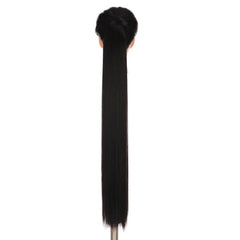 28 Cm Long Straight Clip In Ponytail Extension Synthetic Hairpiece
