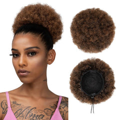 Kinky Curly Puff Drawstring Bun for Women and Girls