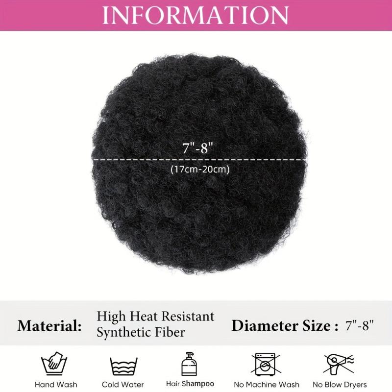 Kinky Curly Puff Drawstring Bun for Women and Girls