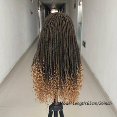 Long Dreadlock Headband Wig Soft Faux Locs Synthetic Fiber
