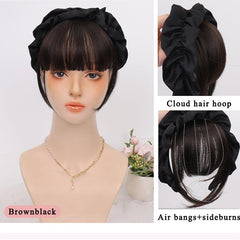 Synthetic Hair Bangs with Headband for Daily Use