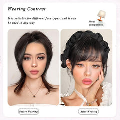 Synthetic Hair Bangs with Headband for Daily Use