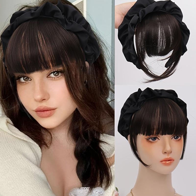Synthetic Hair Bangs with Headband for Daily Use
