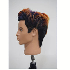 100% Human Hair Mannequin Head Men's 20 Hairdresser Practice