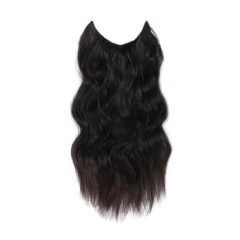 Invisible Wire Hair Extensions Long Wavy Secret Hairpiece