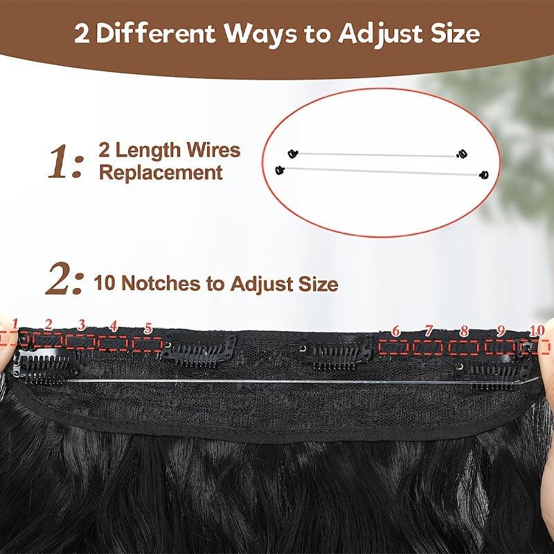 Invisible Wire Hair Extensions Long Wavy Secret Hairpiece