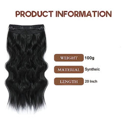 Invisible Wire Hair Extensions Long Wavy Secret Hairpiece