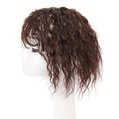 Curly Topper With Hair Bangs Synthetic Clip In Hair Extensions For Women