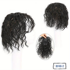 Curly Topper With Hair Bangs Synthetic Clip In Hair Extensions For Women