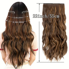 4Pcs Wavy Clip-In Hair Extensions 22in 180g