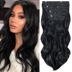 4Pcs Wavy Clip-In Hair Extensions 22in 180g