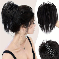 Wavy Curly Chignon Hair Bun Claw Clip In Hair Bun Extension