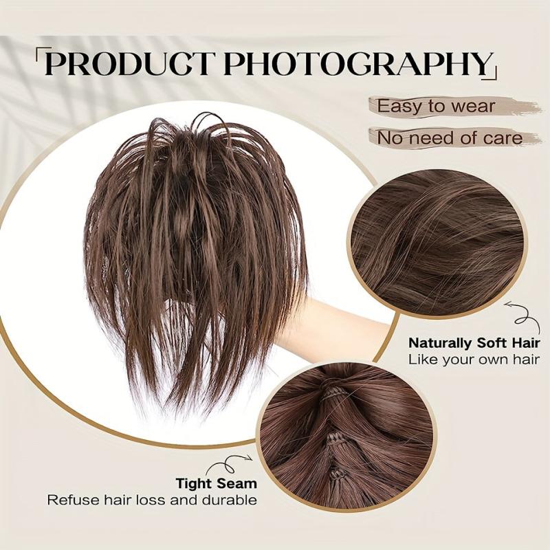 Wavy Curly Chignon Hair Bun Claw Clip In Hair Bun Extension