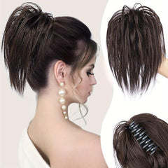 Wavy Curly Chignon Hair Bun Claw Clip In Hair Bun Extension