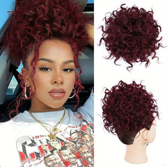 Curly Hair Bun Extension Drawstring Elastic Large Bun 70g