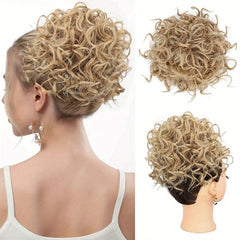 Curly Hair Bun Extension Drawstring Elastic Large Bun 70g
