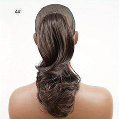 Long Curly Wavy Ponytail Extensions - Synthetic Clip In Hair Extensions