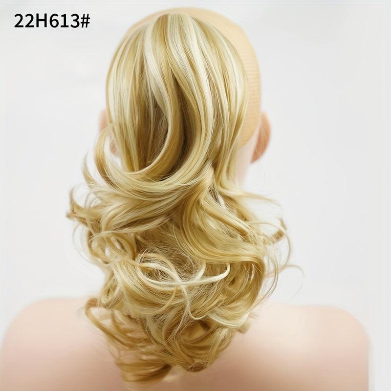 Long Curly Wavy Ponytail Extensions - Synthetic Clip In Hair Extensions